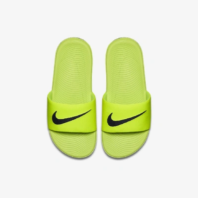 Nike Kawa Little/big Kids' Slides In Volt,black