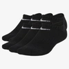 Nike Performance Cushioned No-show Kids' Training Socks In Black,white
