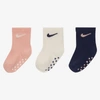 Nike Babies' Toddler Gripper Ankle Socks (3 Pairs) In Pink