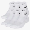 Nike Everyday Kids' Cushioned Ankle Socks (6 Pairs) In White