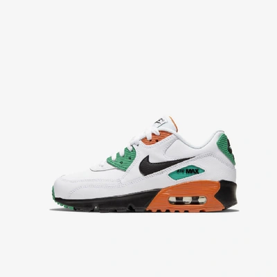 Nike Air Max 90 Leather Big Kids' Shoe In White