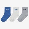 Nike Babies' Toddler Ankle Socks (3 Pairs) In Blue