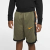Nike Dri-fit Elite Big Kids' (boys') Basketball Shorts In Olive
