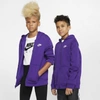 Nike Sportswear Club Big Kids' Full-zip Hoodie In Purple
