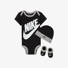 NIKE BABY (6-12M) BODYSUIT, HAT AND BOOTIES BOX SET,12777253