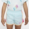 Nike Dri-fit Tempo Little Kids' Running Shorts In Teal Tint