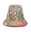 GUCCI GG FLORA COTTON-BLEND BUCKET HAT,P00436843