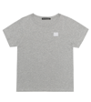 Acne Studios Kids' Mini Nash Face Patch T-shirt In Grey