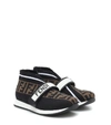 FENDI FF JACQUARD SNEAKERS,P00436338