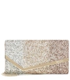 Jimmy Choo Emmie Triple Degrade Glitter Clutch Bag In Rose Gold
