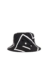 ACNE STUDIOS ACNE STUDIOS PRINT BUCKET HAT IN ABSTRACT,BLACK,PINK,ACNE-MA25