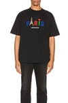 Balenciaga Men's Paris Love Vintage Jersey T-shirt In Black