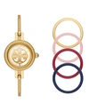 Tory Burch Reva Bangle Watch Gift Set In Gold