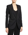 Saint Laurent Wool Gabardine Classic Blazer In Black