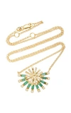 CAROL KAUFFMANN SUNSHINE 18K GOLD EMERALD AND DIAMOND NECKLACE,794238