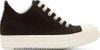 RICK OWENS DRKSHDW Black & White Canvas Sneakers