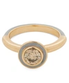 ALICE CICOLINI GOLD CANDY LACQUER ROUND CHAMPAGNE DIAMOND RING,000646505