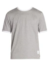 Thom Browne Side Slit Relaxed T-shirt In Light Grey