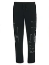 Marcelo Burlon County Of Milan Abstract Fleece Sweatpants In Black White