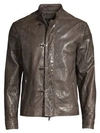 JOHN VARVATOS Toggle Closure Leather Moto Jacket