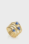 Monica Vinader Gold Vermeil Siren Kyanite Cluster Cocktail Ring In Gold