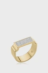 MONICA VINADER DIAMOND AND 18K YELLOW GOLD VERMEIL SIGNATURE WIDE RING,581556