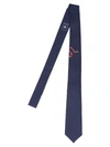 Gucci Snake Tie In Blue