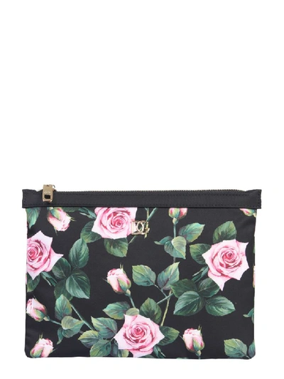 Dolce & Gabbana Flat Makeup Bag In Nero