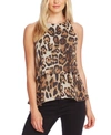 VINCE CAMUTO TIERED LEOPARD-PRINT TOP