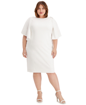 calvin klein capelet sheath dress