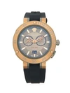 VERSACE STAINLESS STEEL & RUBBER-STRAP WATCH,0400010618432