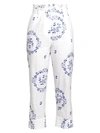 SIMONE ROCHA Embroidered Cotton Poplin Paperbag Trousers