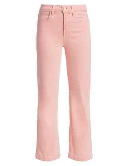 Paige Jeans Atley High-rise Ankle Flare Jeans In Pink Bloom