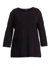Misook, Plus Size Jewelneck T-shirt In Black