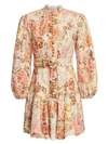 ZIMMERMANN Bonita Embroidered Floral Lace Mini Dress