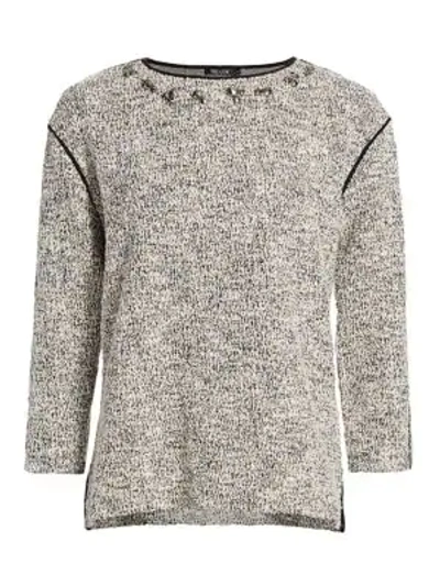 Nic + Zoe Petite Jewel Dustered Sweater In Neutral Mix