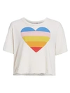 SUNDRY Rainbow Heart Graphic Tee
