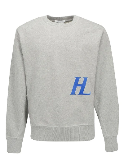 Helmut Lang Monogram Crew Neck Sweatshirt In Grey