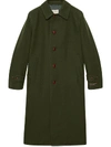 GUCCI SINGLE-BREASTED STITCH DETAIL COAT