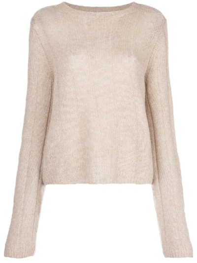 Khaite Nelley Ribbed Relaxed-fit Jumper In Neutrals