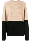 GIVENCHY 4G TWO-TONED KNITTED JUMPER