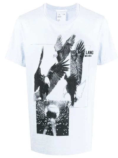 Helmut Lang Three Eagles Relaxed-fit T-shirt In Blue