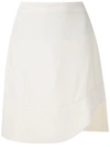 Egrey Amber Asymmetric Skirt In White