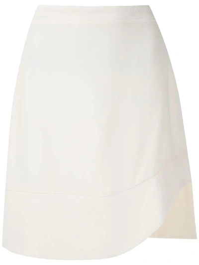 Egrey Amber Asymmetric Skirt In White