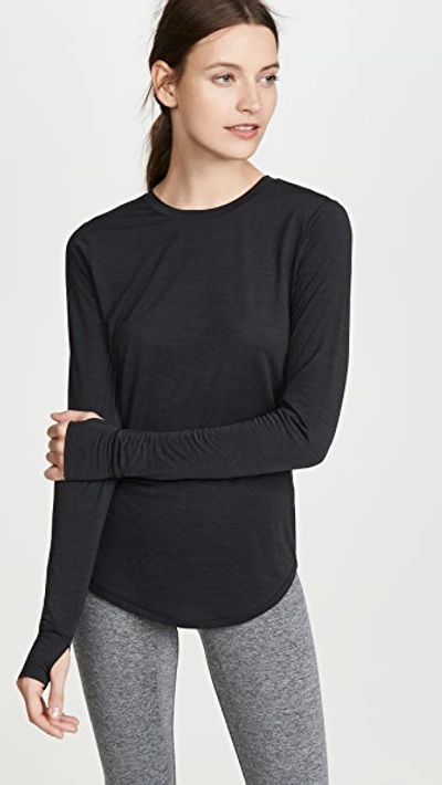 All Access Session Ribbed Stretch Top In Black