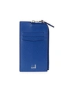 Dunhill Cadogan Leather Card Case In Cobalt