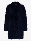 Sies Marjan Midnight Blue Ripley Shearling Coat In Blue