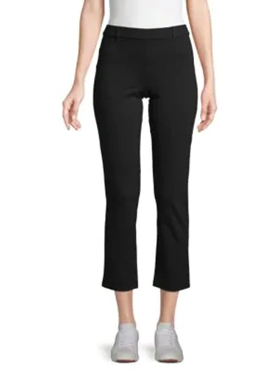 Hue Wide-leg Cropped Trousers In Black