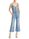 7 FOR ALL MANKIND CORSET TANK DENIM PLAYSUIT,0400011950604
