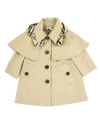 BURBERRY A-LINE COAT IN SHOWERPROOF COTTON TWILL,11006663